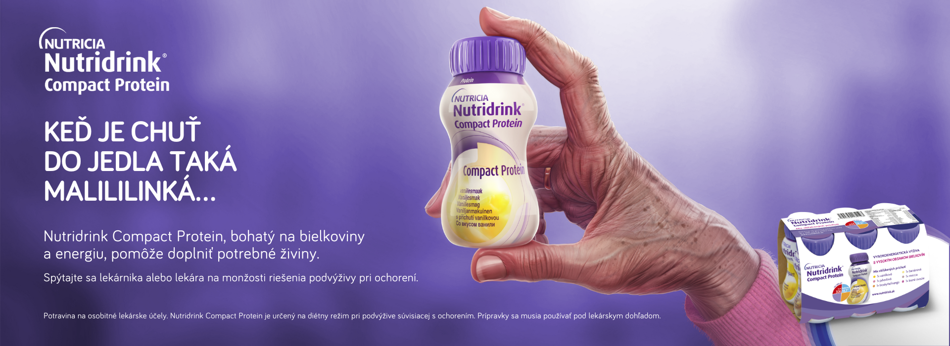 Nutridrink Compact Protein Mix príchutí banner